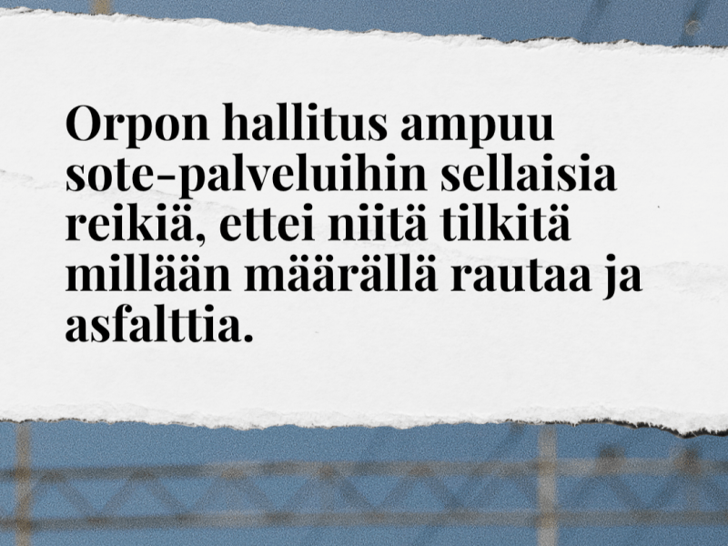 Rauta ja asfaltti ei riitä: Itä-Suomi tarvitsee sosiaalipolitiikkaa